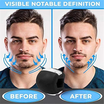 Dropshipping Facial Jaw Exerciser Gym Fitness Ball Jawline Muscle Training Double Chin Reducer Neck Face Slimming Mouth Jawliner